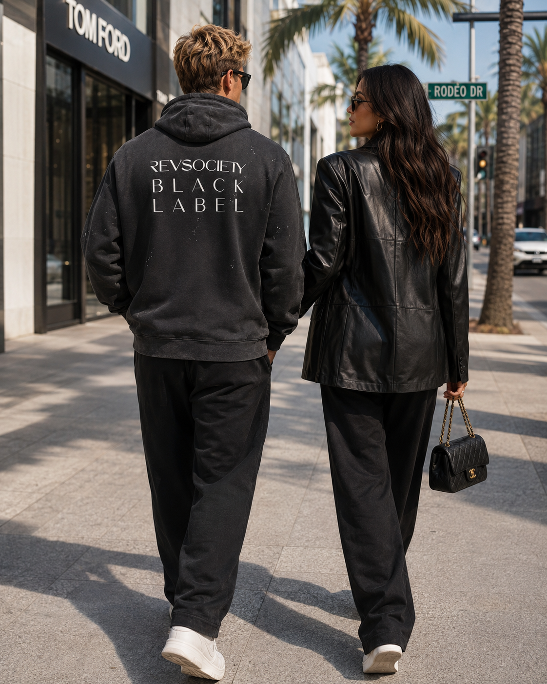 RevSociety Black Label Vintage Washed Frayed Fleece Hoodie