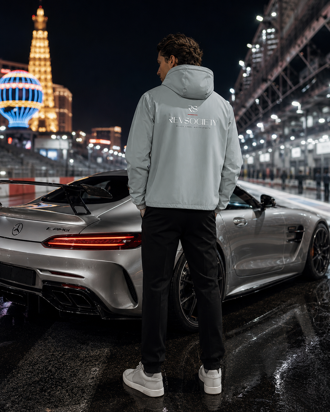 RevSociety Black Label Motorsports Soft Hooded Jacket